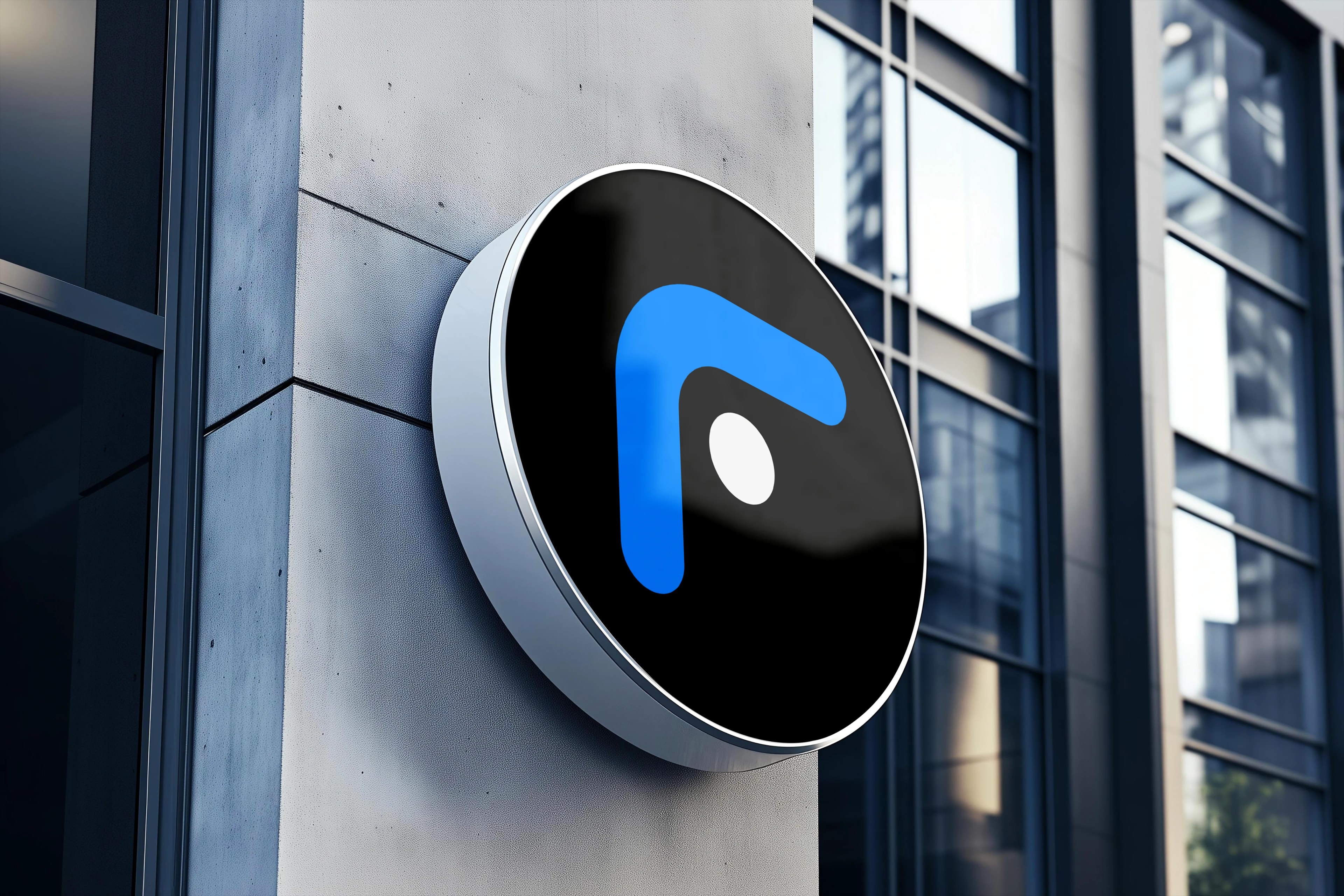 EnrumFlow logo signage on modern building exterior